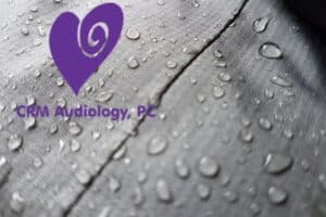 water droplets on fabric