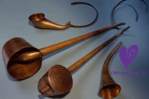 several old ear trumpets